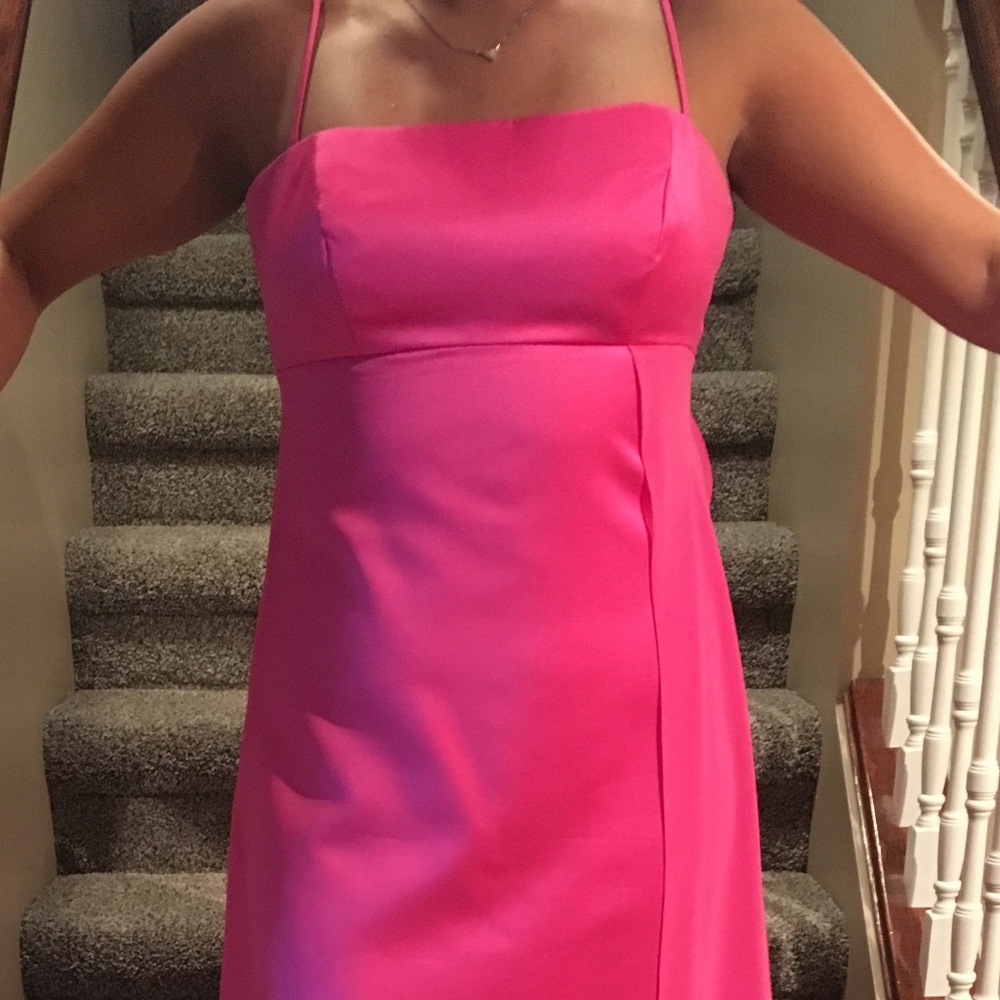 Like New Floor Length Formal Dress in Fuschia